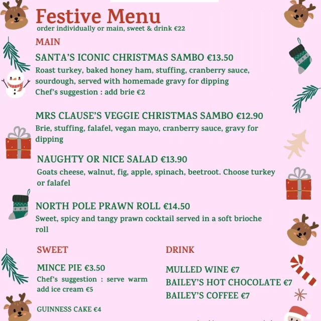 💫🎅🏼🎁It’s beginning to look a lot like Christmas🎁🎅🏼💫

We are so excited to launch our Festive Menu TODAY, Saturday 23rd November. 

Christmas is just over 4 weeks away and let’s be honest, how exciting and enjoyable is the run up to Christmas? Meeting friends and family for a festive catch up is one of my favourite traditions. 

Bookings are OPEN : 
 ✨Link in bio 
✨Orders@rustichoneyfood.ie
✨Pop in store 

Ho Ho ho 🎅🏼💫🎁