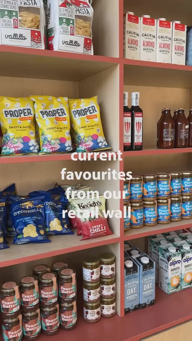Gifts, treats and more … you can find it all on our retail wall 

We’ve got house favourites, guest products and adorable gifts. 

We’ve restocked our shelves with mulled wine kits, pink mugs, nut shed gift boxes, merch and so much more! 

@matchaninja 
@imbibe_coffee 
@lunarialane 
@twofiftysquare 
@nutshed_ 
@lilliputstores 
@drinkbotanicalsireland 
@califiafarmsuk 
@bionaorganic 
@propercorn 
@keoghsfarm 
@odonnellscrisps 
@bacanha_ 
@crazybsauce